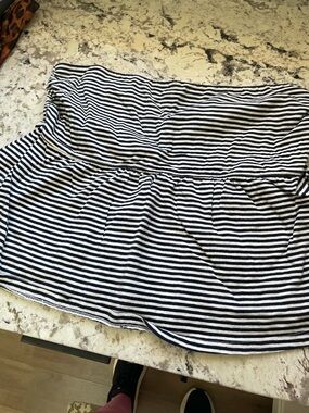 American Eagle Outfitters Navy and White Striped set top xl bottoms large
